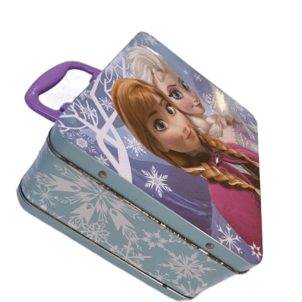 Vintage Frozen Disney Lunchbox Metal  School Lunchbox Travel Tin Lunch Bag Box